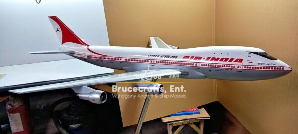 Model of B747-100 Air India Old livery with detailed craftsmanship.